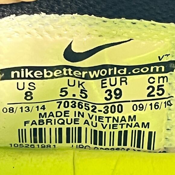 Nike Lunaracer+ 3 Mint Green White Running Shoes 703652-300 Women's Size 8 - Picture 10 of 11